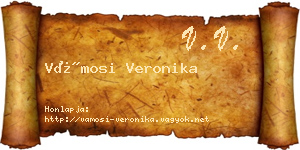 Vámosi Veronika névjegykártya